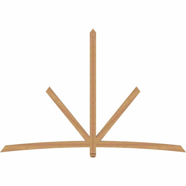 Ekena Millwork Alberta Timber Gable Bracket, Western Red Cedar, 108"W x 72"H x 3 1/2"D x 3 1/2"F, 16/12 Pitch GBW108X72X0404ALB00SWR - main